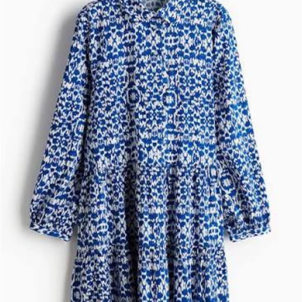H&M Dress with Blue and White Pattern